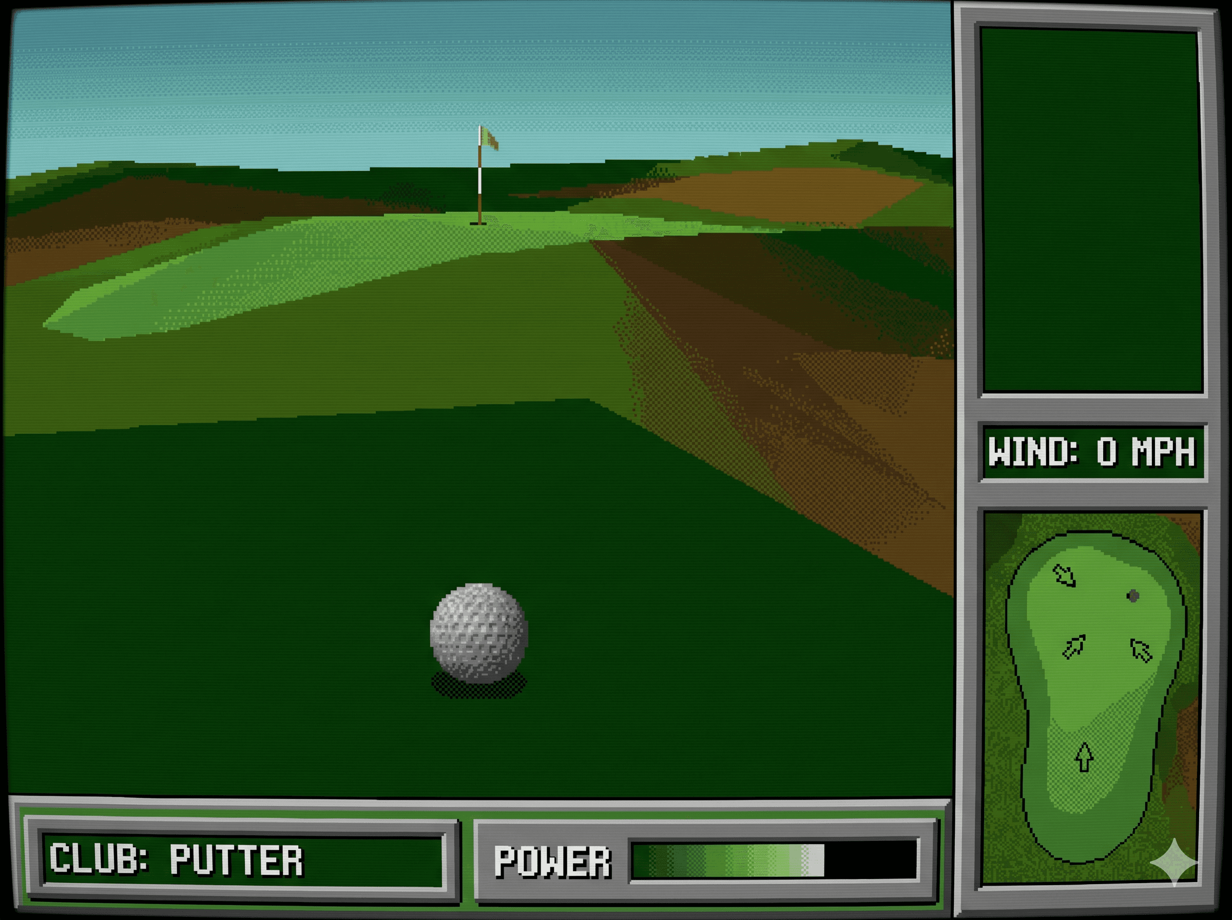 Lee Carvallo's Putting Challenge — putting view, MS-DOS 800×600 VGA