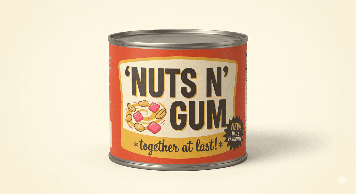 A can of Nuts N' Gum